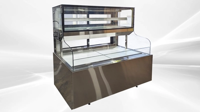 171-0288 59" Open Air Self Contained Over Under Deli Sandwich Case Cooler