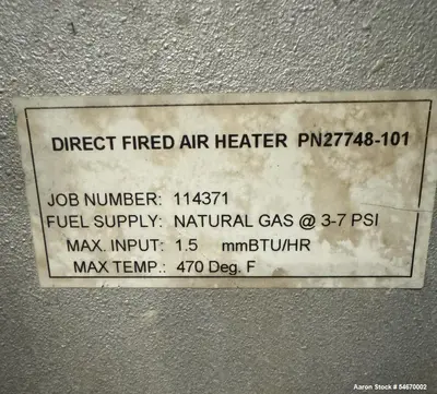 Used CARRIER FTDII/AD24 Fluid Bed Dryers Illinois US | Aaron Equipment #1475475