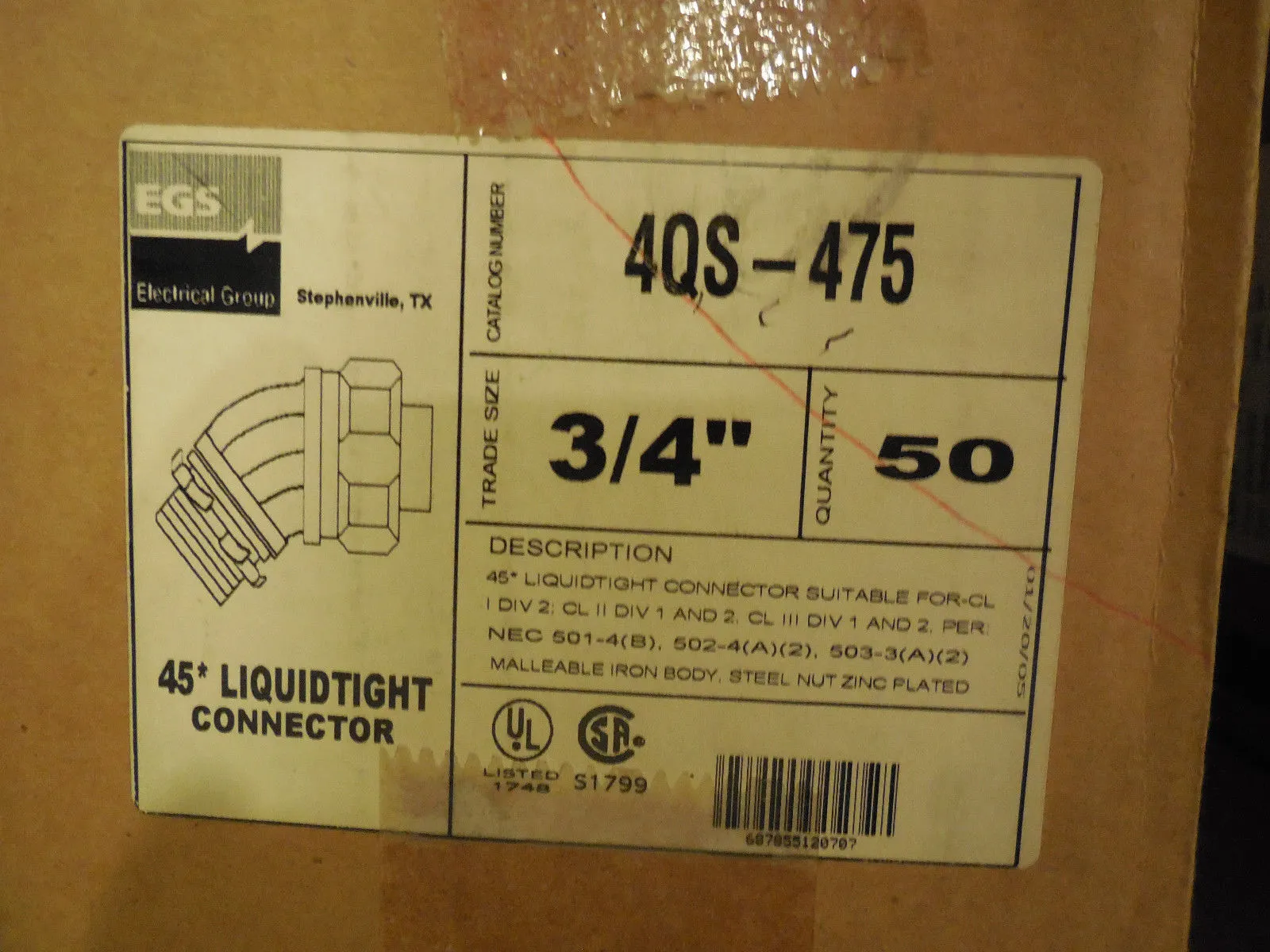 50 NEW 4QS-475 CONNECTORS 4QS475