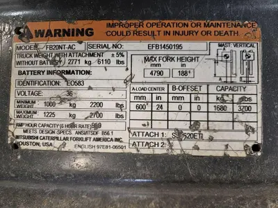 USED MITSUBISHI FB20NT-AC
