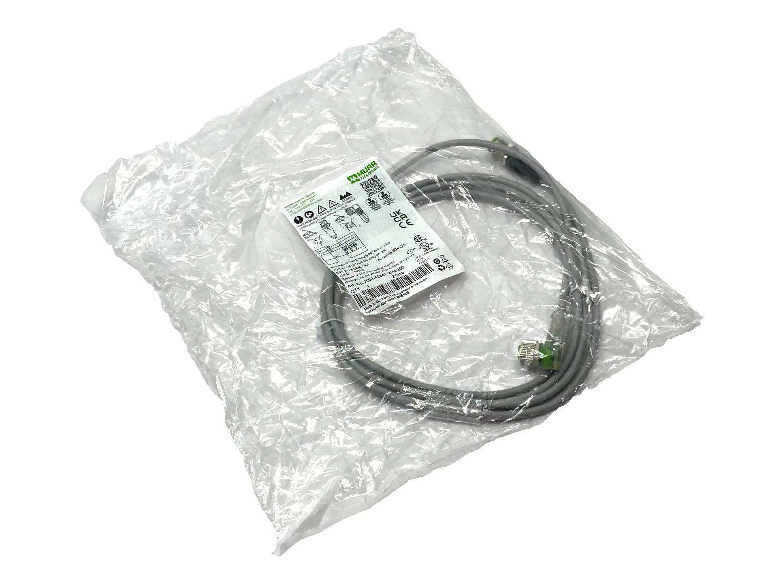 New | in-Stock Murrelektronik Connector Cable M12 Male to 90° Female 2m Connector Accessories Michigan US | Maverick Industrial Sales #1463113