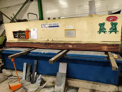 Used 2005 ETC MACHINERY HGS 3200X8 Power Squaring Shears (Inch) CZ | Amaron s.r.o. #1061713