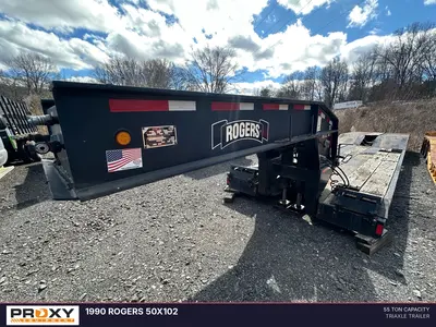 Used 1990 ROGERS 50X102 55 TON Lowboy Trailers New Jersey US | Proxy Equipment #1388619