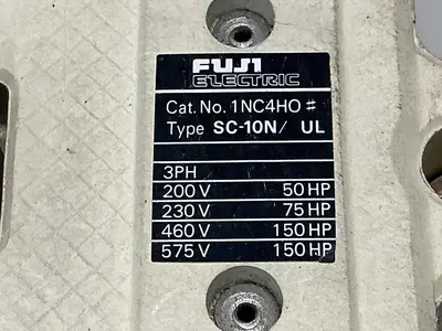 Used FUJI ELECTRIC SC-10N/UL PLC Contactors Michigan US | Ideal Machinery #1261491