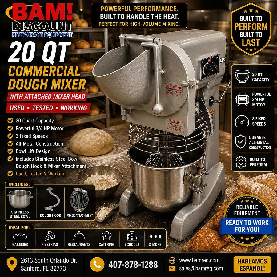 Used HOBART HL200 Planetary Mixers Florida US | BAM Discount Restaurant Equipment #1263819
