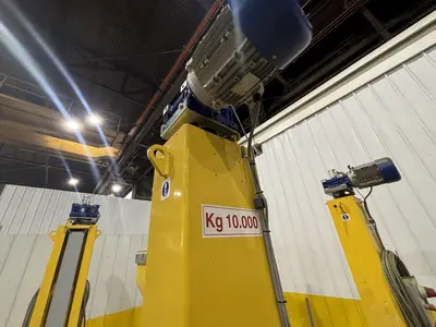 80,000 LBS X 4 LIFTS WHITING MODEL #SCM-100F.4 PORTABLE LIFT JACKS, 2015: STOCK #23684