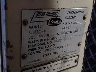 Used STERLING INC S8412A Temperature Monitoring Ohio US | HGR 24 #754317