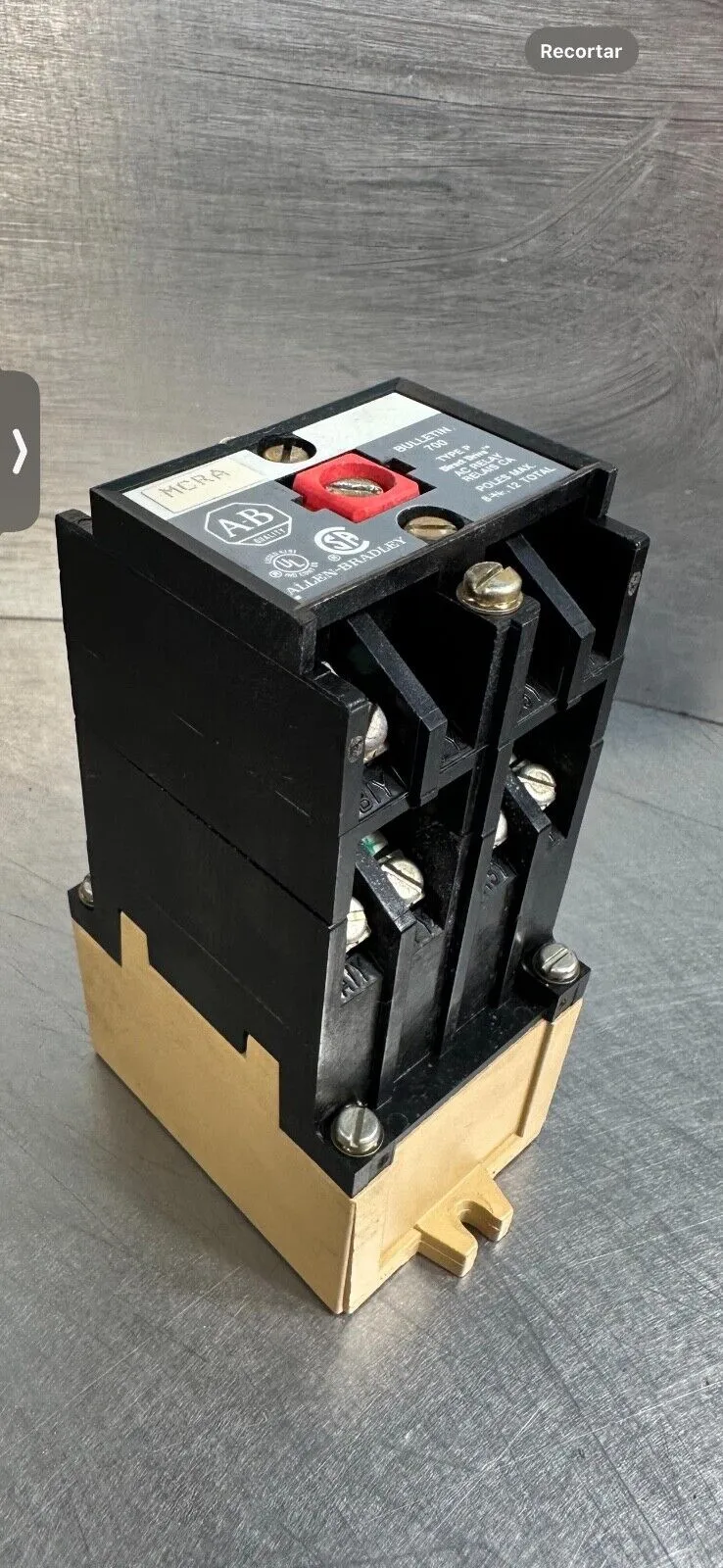 Allen Bradley 700-P000A1 /B Control Relay W/ 700-PB00 /A (4B-30)