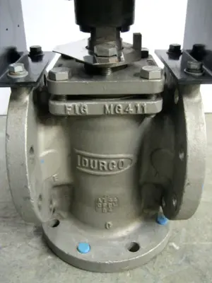 4" 150# Durco MG411 Plug Valve Automax Flowserve SNA150M Actuator Z60