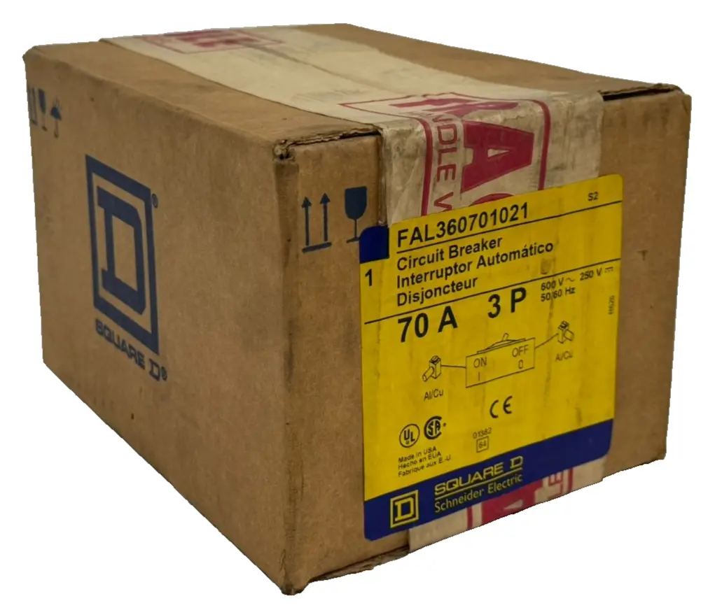 NEW SQUARE D FAL360701021 CIRCUIT BREAKER 70A 3P 600V 50/60HZ