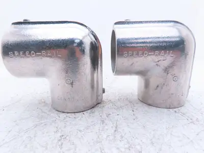 Hollaender 3-9/5-9 Speed-Rail 2" Elbow & Tee Fits 2.375"OD Pipe 2.4" ID Lot of 4