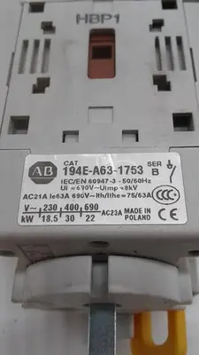 Used ALLEN-BRADLEY ALLEN-BRADLEY 194E-A63-1753 Disconnects | ND Industrial Surplus #1212075