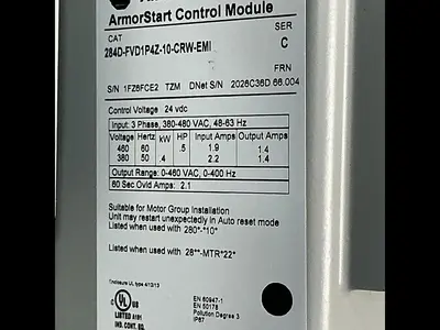 USED ALLEN BRADLEY 284D-FVD1P4Z-10-CRW-EMI