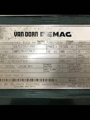 USED RELIANCE ELECTRIC P28G7063A
