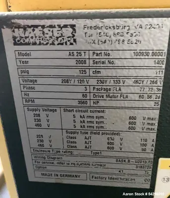 USED KAESER AS 25 T