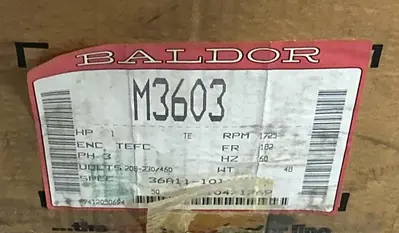 New | in-Stock BALDOR M3603 A.C. Motors Ohio US | Surplus Asset Holdings #1184853