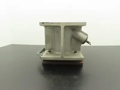 Industrial Injection Molding Hopper Base Side Discharge 5-1/2" Bolt Square Top