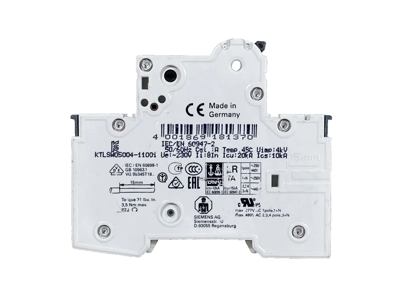 Used Siemens 5SY4110-7 Circuit Breakers California US | Heavy Wall Consulting #1310645