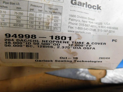 New | in-Stock GARLOCK 204 DAC/CHL HVAC Parts and Equipment Ohio US | Equipment Recovery Corp. #1331864