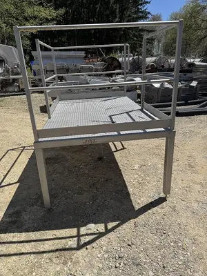 USED CUSTOM DESIGNED & MANUFACTURED STAINLESS STEEL OPERATORS PLATFORM