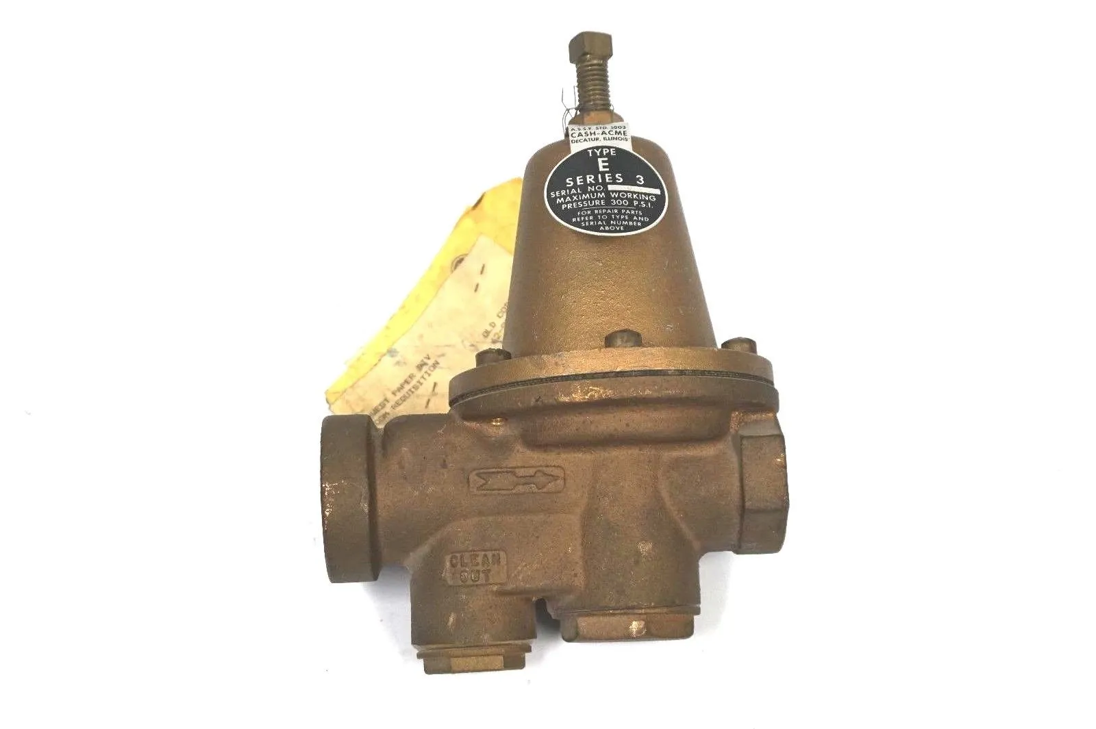 NEW CASH ACME TYPE E SERIES 3 REGULATOR