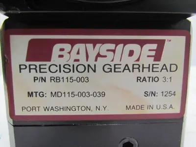 Bayside RB115-003 Right Angle Helical Percision Gearhead Speed Reducer 3:1 Ratio