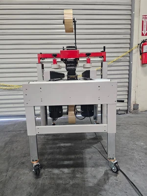 RS22 Semi automatic Random Adjustable Case Sealer, Side Belt Drive, 3" Tape Head