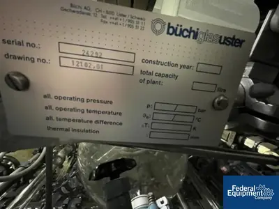 USED BUCHI 107/107 Liter Buchi Kilo Lab Reactor Train System, Glass Lined