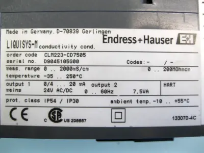 NEW Endress Hauser CLS54-ACS1212