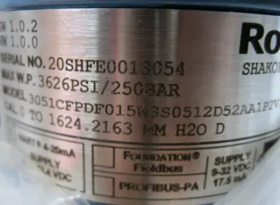 NEW Rosemount 3051 CFP DF015W3S0512D52AA1P2V1V2QC1Q8Q4E5M5CNG7387