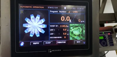 USED 2014 BPI EQUIPMENT INC 10-HEAD DIMPLE MULTIHEAD COMBINATION SCALE, COMPLETE (SEE BELOW)