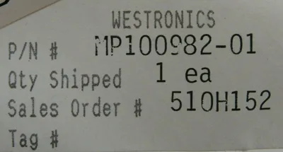 NEW WESTRONICS MP100982-01 CHART RECORDER INTERFACE PANEL DDR10 BHL222R
