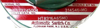 NEW ASCO HT8316A65M0 SOLENOID VALVE