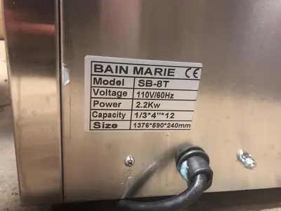 BAIN MARIE Counter top food warmer