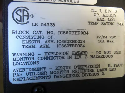 GE Fanuc IC660BBD024 Genius 12/24VDC Source Input / Output Module Used