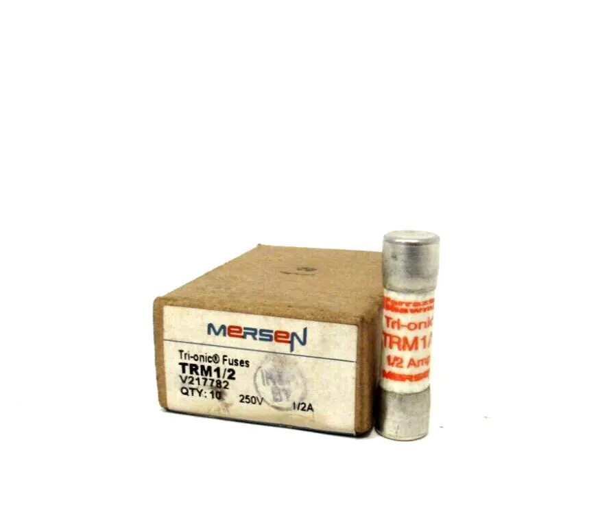 BOX OF 10 NEW MERSEN FERRAZ SHAWMUT TRM1/2 FUSES TRM12