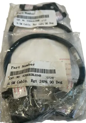 NEW LOT OF 2 GE FANUC IC693CBL334B 0.5M CABLE 24PN 90DEG