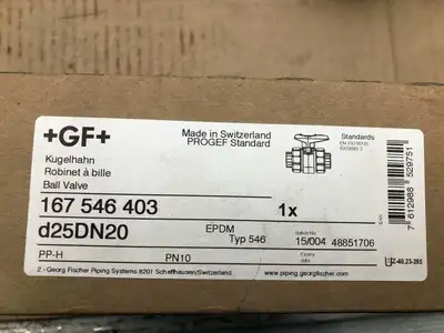 +GF+ George Fisher 167-546-403 1″ Polypro Manual Ball Valve DN20 -NIB