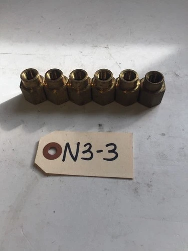 *New* 1/4" X 1/8" Brass Reducer Coupling (Lot Of 6) *Warranty*
