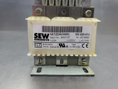 SEW EURODRIVE ND 020-013 Line Reactor, 8260125, 500V, 20A. 4A-43.1