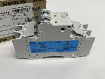 USED SIEMENS SENTRON MINIATURE CIRCUIT BREAKER 10KA, 2-POLE, D, 20A