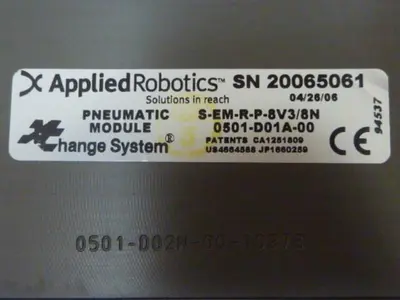 New | in-Stock APPLIED ROBOTICS INC 0501-D01A-00 Robot Parts Michigan US | Ideal Machinery #582442