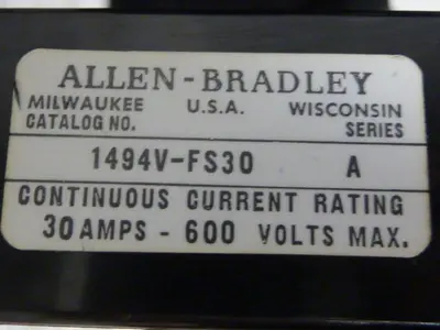 USED ALLEN BRADLEY 1494V-DS30 SER A