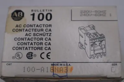 NEW ALLEN BRADLEY 100-A18NA3 SERIES C CONTACTOR STOCK G736A
