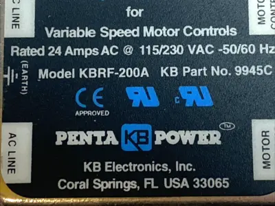 Used KB Electronics RFI EMI AC Line Filter 200A 115/230V 9945C Misc Electrical & Power Parts Michigan US | Maverick Industrial Sales #1397511