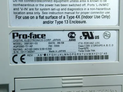 Used PROFACE AGP3560T1AF Interface Monitors | HGR 24 #752831