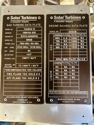 Used 2016 SOLAR T70 Cogeneration Plant Generators New Jersey US | Perry Equipment #1335950