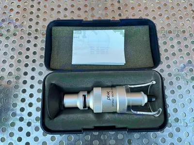 USED BETA PRECISION INDUSTRIES PEAK STAND MICROSCOPE 50X W/ ELECTRONIC RULER 80"