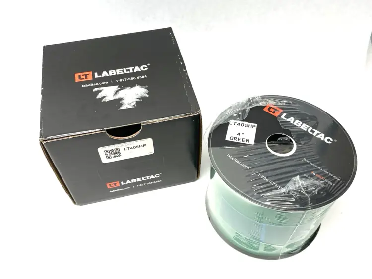 Used LABELTAC PRO MODEL HIGH PERFORMANCE 10 YEAR VINYL LABEL, GREEN, 4" Label Printers | Maverick Industrial Sales #1099008