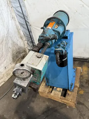 5,000 PSI HYDRAULIC PUMP UNIT W/ BALDOR MOTOR. STOCK # 1003325.